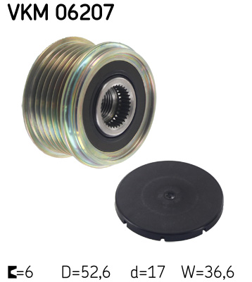 Sistem roata libera, generator VKM 06207 SKF